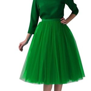 Green Tulle Skirt / Tutu